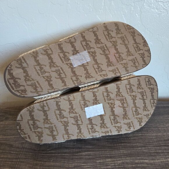 Blowfish Miri Platform Slide Sandals Natural Jute Woven Straps Women's 9 Beachy - Picture 7 of 10